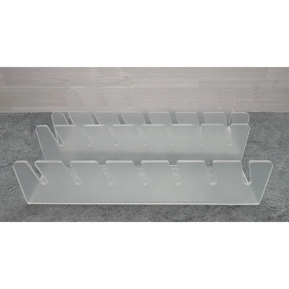 Clear Acrylic Hat and Sunglass Organizer Rack Set of 2 Slotted Display Stands - Picture 2 of 4